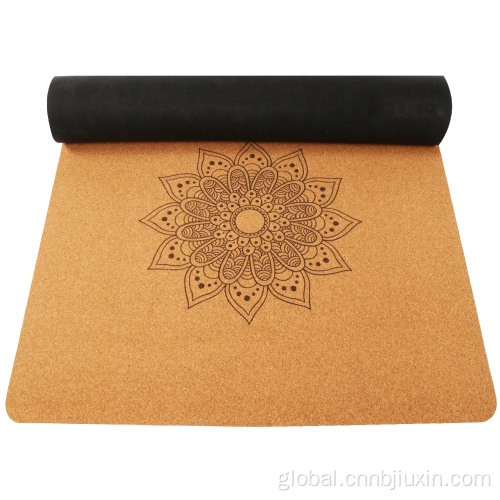 Yoga Equipment Sculpt position Double Layer Cork Rubber Yoga Mat Factory